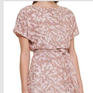 "Kenzie" Hand-beaded Sequined Dress. Size 2